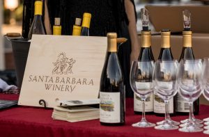 Collaboration santa barbara winery glasses and bottles