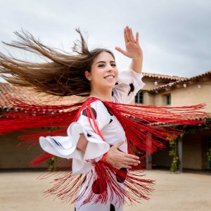 dancer flamenco dress twirl